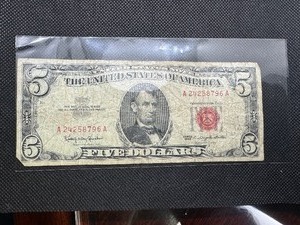 1963 Red Seal $5 Bill