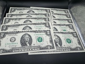 Ten Sequential $2 Bills