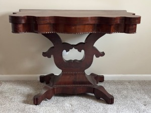 Empire 1840 Antique Console Table, Flip Top for Game Table