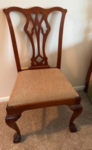 Chippendale Style Mahogany Accent Chair