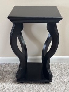 Modern Style Petite Black Painted Accent Table