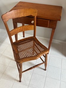Antique Pine Table with Chair