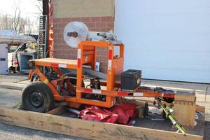 Highway Tape Applicator Trailer (HTA) Used For Applying Pavement Marking Tape Includes Lights, Tongue & Swivel Wheel Jack