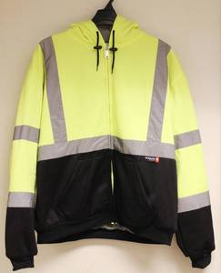Majestic Class 3, Full Zipper Hooded Sweat High Visibility Jacket With Teflon Fabric Protector, Size 3 X