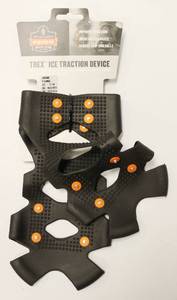 Ice Cleats Winter Walking Low Profile Transitional Traction Outdoor Indoor Use, Molded In Tungsten Studs Size X Large