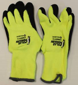 Majestic Polar Penguin Hi Vis Winter Gloves # 3396 HY, Size XL, Lot Of 6 Pairs