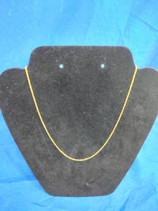 lot 217 image: 14K Gold 1.1mm 20 Perfectina Solid Rope Chain