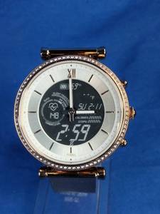 lot 221 image: Fossil Womens Carlie Gen 6 Hybrid Smart watch Rose Gold-Tone Stainless Steel