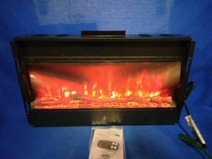 lot 225 image: 42 Wall-Mount Linear Electric Heater Fireplace with Remote