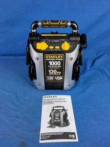 lot 233 image: New Stanley 500-Amp Jump Starter with Compressor