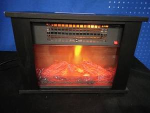 lot 242 image: New LifeSmart 1000-Watt Tabletop Infrared Fireplace Space Heater with Flame Effect