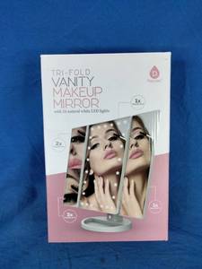 lot 247 image: Pursonic Tri-Fold Vanity LED Makeup Mirror