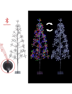 lot 249 image: Alpine Corporation Foil Christmas Tree with WhiteMulticolor LEDs and Speaker