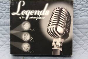lot 92 image: Legends of the Microphone 3 CD Boxed Set Featuring Frank Sinatra, Dean Martin, and Nat King Cole