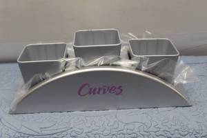 lot 104 image: Curves Indoor Herb Garden Kit with Three Planters