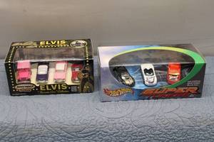 lot 190 image: Set of 2 Collectible Die-Cast Cars Elvis Favorite Cars Collection & Hot Wheels Super Tuners