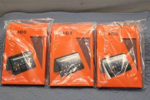 lot 201 image: Set of 3 Amazon Fire HD 8 Covers - Compatible with 10th Gen