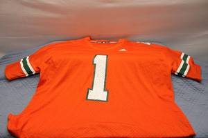 lot 209 image: XXL Adidas Orange Team Jersey with Number 1