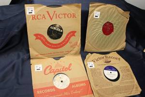 lot 219 image: Collection of 10 Vintage Vinyl Records Including Folk and Country Music