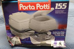 lot 253 image: Thetford Porta Potti 155 Portable Toilet - Fresh Water Flush