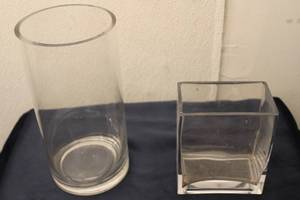 lot 309 image: Collection of Vintage Glass Vases and Childrens Bibles