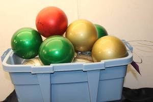 lot 317 image: Collection of 10 Vintage Holiday Ornaments in Assorted Colors