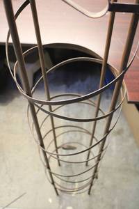 lot 355 image: Vintage Metal Wine Rack with Curved Design