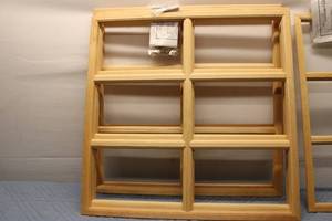 lot 358 image: Set of 3 Wooden Window Frames with Hardware
