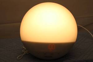 lot 387 image: Philips Wake-Up Light Alarm Clock with FM Radio - Model HF352060