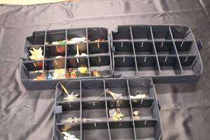lot 40 image: Set of 3 Holiday Ornament Storage Bins with Dividers
