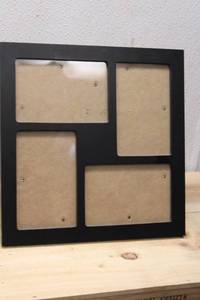 lot 415 image: Two Framed Photo Frames Black Collage Frame & Wooden Frame