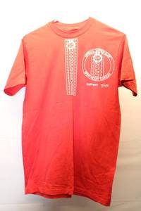 lot 434 image: Red Graphic T-Shirt - Official Zipper Club Open Heart Surgery Support Team
