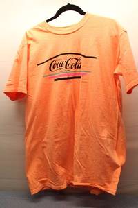 lot 447 image: Vintage Coca-Cola Graphic T-Shirt in Neon Orange