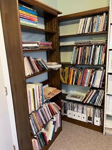 Pair of Wooden Bookcases - Contents NOT Included