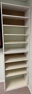 2 Piece White Storage Shelving