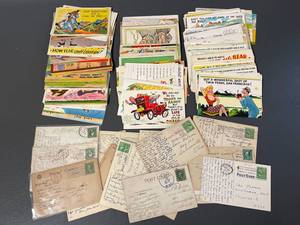 lot 162 image: Large Collection of Vintage Mid-Century Comic and Humor Postcards