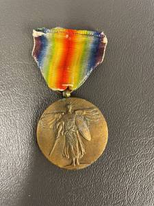 lot 301 image: World War I Victory Medal with Original Ribbon