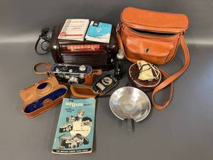lot 318 image: Vintage Collectible Lot Argus C3 Camera DeJur Meter Manuals DeWald Radio
