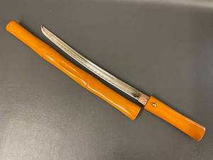 lot 325 image: Stainless Steel Replica Wakizashi  Katana with Wooden Handle and Sheath