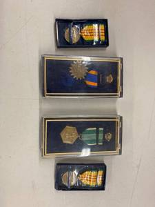 lot 345 image: Set of Four Vietnam Service Medal & US Military Medals Collection