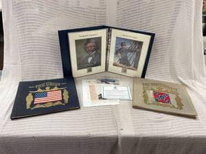 lot 360 image: Civil War Fine Art Collector Panels and Memorabilia Albums Set (1 missing)