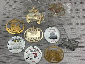 lot 9 image: Soo Line & S.E.A. Holiday Train Ornaments Lot 1980-1998