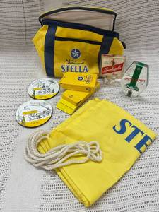 lot 21 image: Vintage Stella Beer Cooler and Bar Set with Coasters and Tap Handles