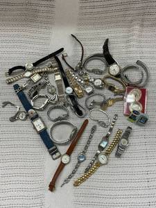 lot 33 image: Vintage & Modern Lot of Wristwatches and Ring Watches - Assorted Designs