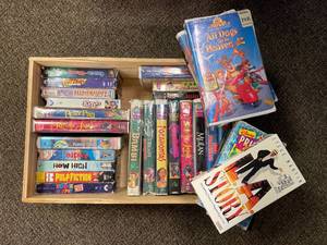lot 129 image: Collection of approximately 25 Vintage VHS Tapes