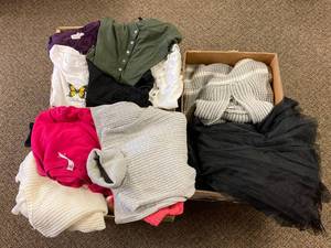 lot 227 image: Fashion Nova Mix Lot Womens Tops, Sweaters, Skirts Assorted Styles Clothing Box