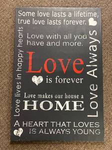 lot 228 image: Inspirational Love Quote Canvas Wall Art Decoration