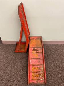 lot 236 image: Heavy Duty Metal Car Ramps Pair for Vehicle Maintenance