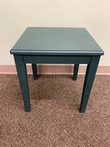 lot 243 image: Compact Green Wooden Side Table for Versatile Home Decor