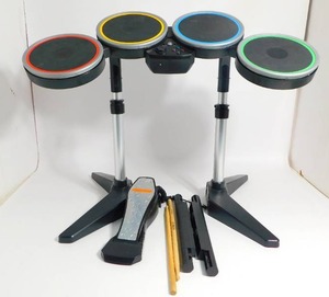 lot 5 image: Sony PS4 Rock-Band 4 Wireless Drum Set With PedalStand